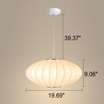 Fabric 1-Light Cocoon Pendant Light