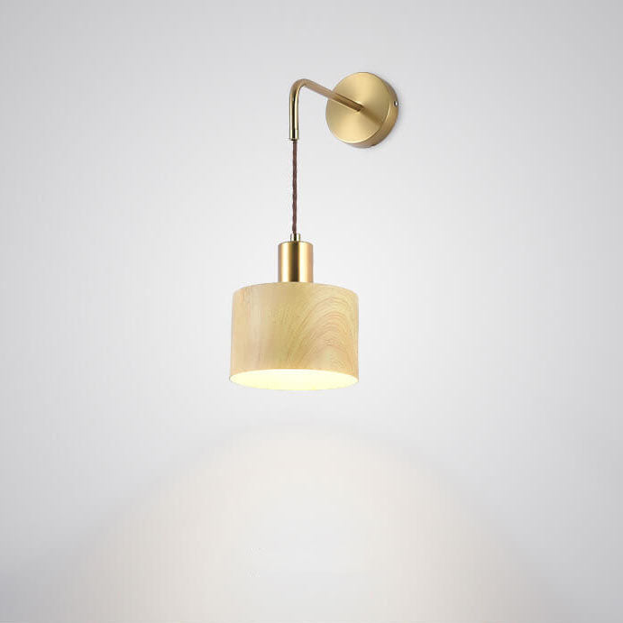 Modern Minimalist Iron Drum 1-Light Wall Sconce Lamp For Living Room &amp; Bedroom