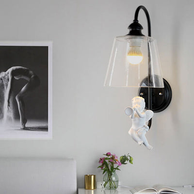 Nordic Simple Bird/Angel Design 1-Light Wall Sconce Lamp