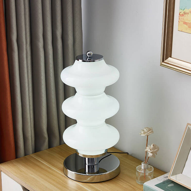 Lampe de Table LED Design Gourde en Verre Nordique 