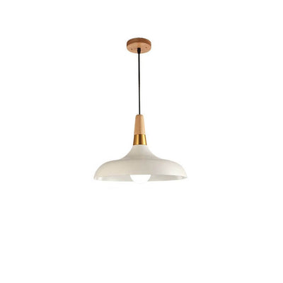 Nordic Macaron Barn Hardware Wood 1-Light Pendant Light