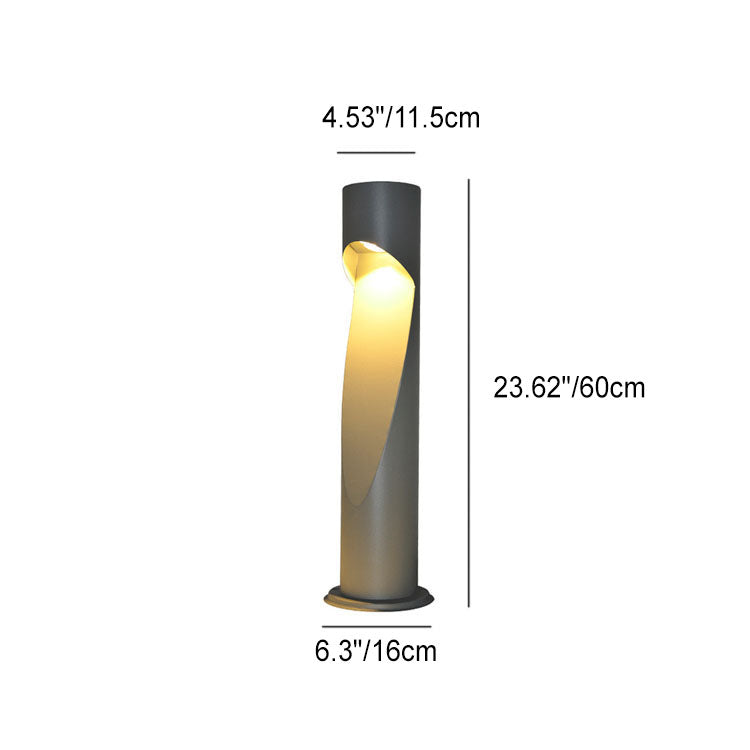 Contemporary Creative Column Geometric Hollow LED Outdoor Waterproof Lawn Landscape Light For Garden