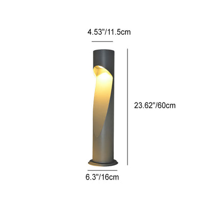 عمود إبداعي بسيط هندسي مجوف LED ضوء خارجي مقاوم للماء للحديقة 