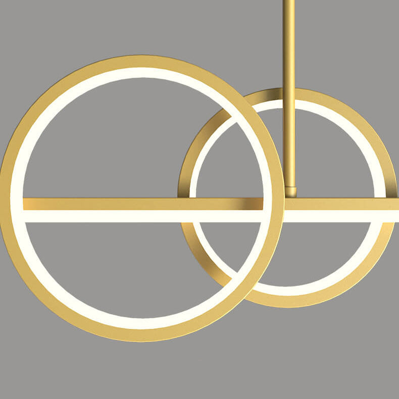 Creative Nordic Strip Geometric Combination Design LED Chandelier