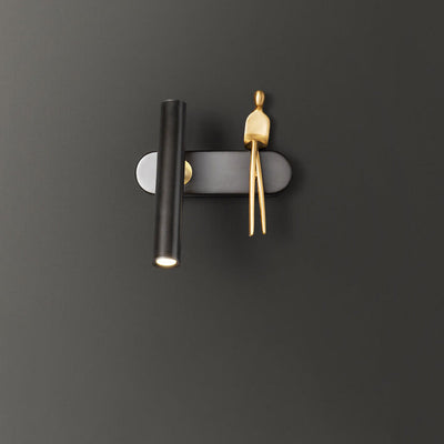 Nordic Simple Golden Man Decorative Slim Design LED Wall Sconce Lamp