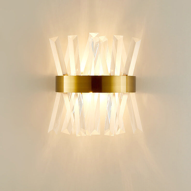 Nordic Light Luxury Creative Crystal Strip Design 2-Licht-Wandleuchte 