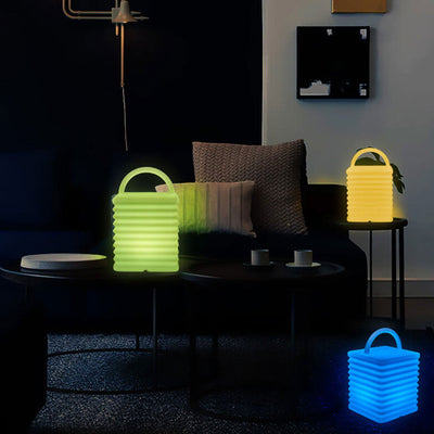 Kreative PE Square Tragbare Bunte Nachtlicht LED Dekorative Tischlampe 