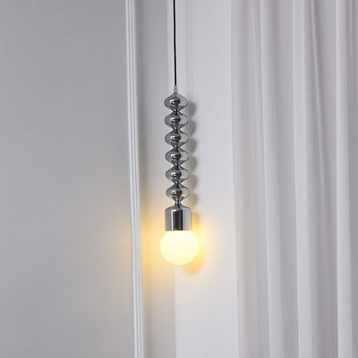 Moderne minimalistische kürbisförmige einfarbige Hardware 1-Licht Pendelleuchte 