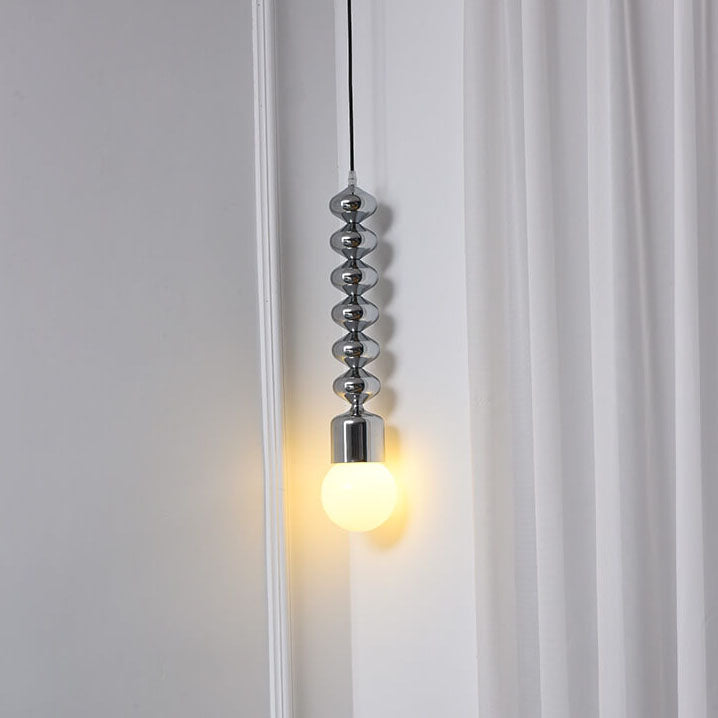 Moderne minimalistische kürbisförmige einfarbige Hardware 1-Licht Pendelleuchte 