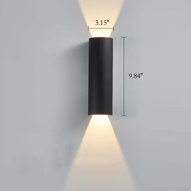 Modern Minimalist Aluminum Cylindrical LED Wall Sconce Lamp