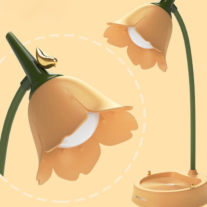 Lampe de table LED avec design créatif de fleur et d&