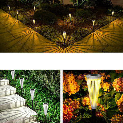 Solar Outdoor Hollow Umbrella Design LED Waterproof Garden Lawn Ground Insert Landscape Light
