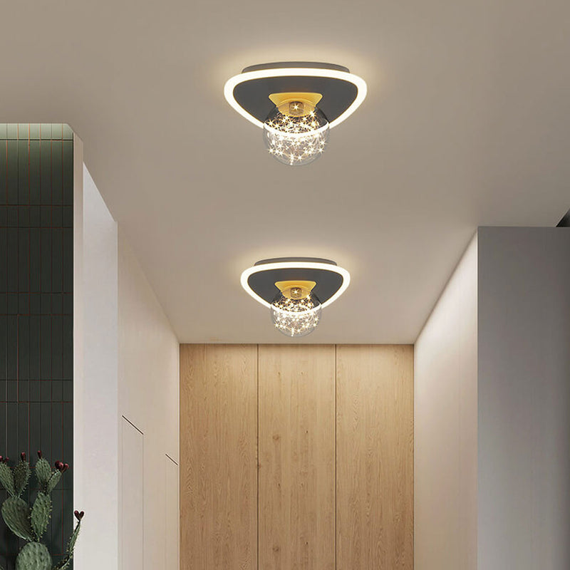 Modern Creative Triangle Flower Full Star LED Flush Mount Ceiling Light