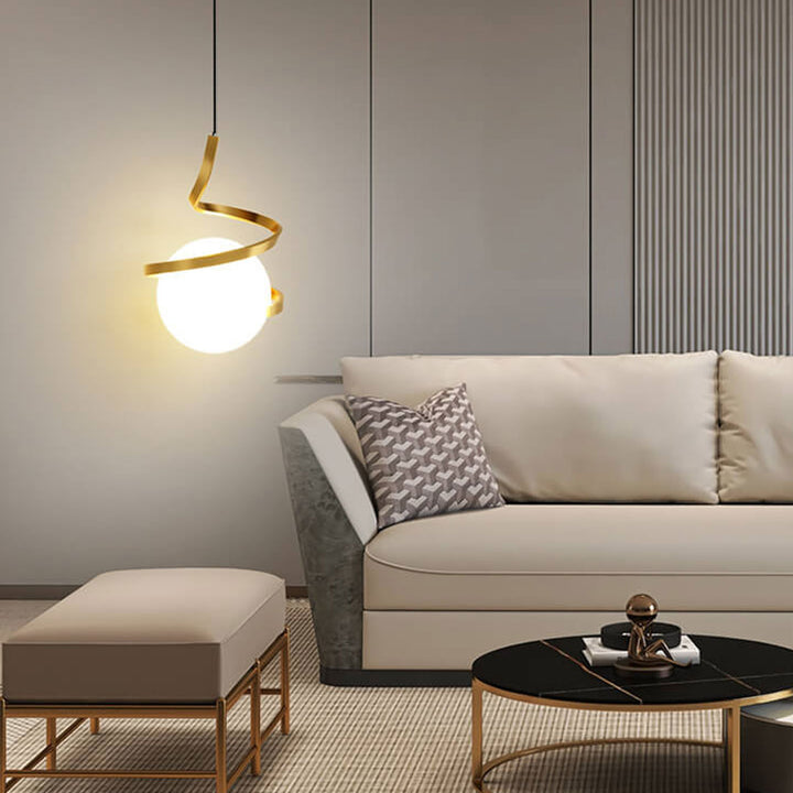 Luz colgante LED de hierro forjado minimalista moderno 