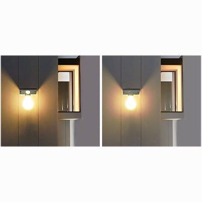 Modern Solar Tungsten Bulb Outdoor Waterproof Body Sensor Garden Wall Sconce Lamp