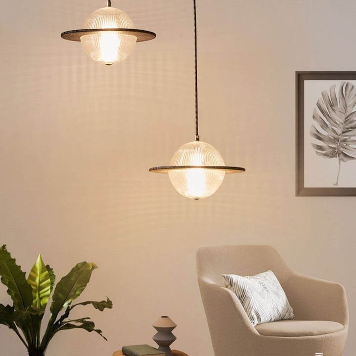 Lampe suspendue LED au design créatif en verre nordique 