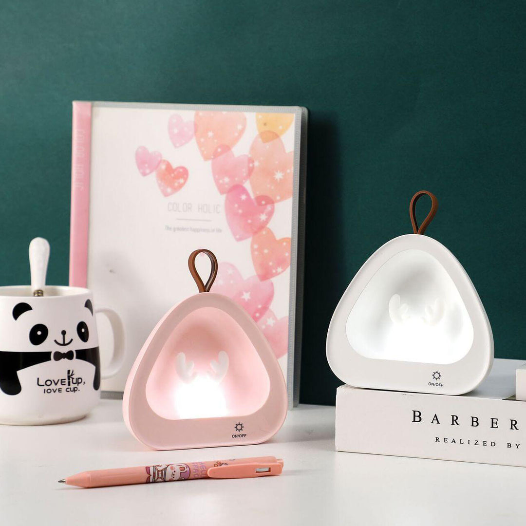 Créatif mignon cerf Silicone USB charge Portable LED veilleuse lampe de Table 