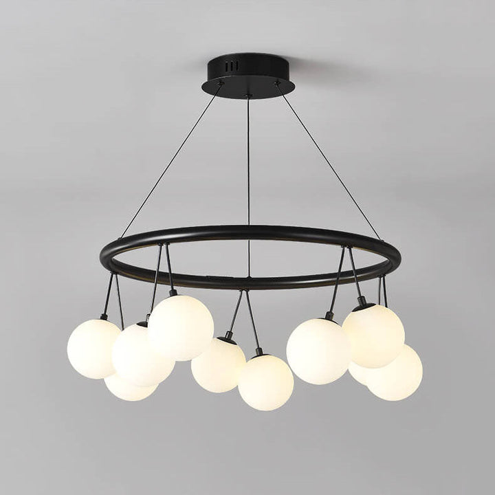 Nordic Modern Cherry Shape Iron Straight Row 8/10/14-Light Island Light Chandelier