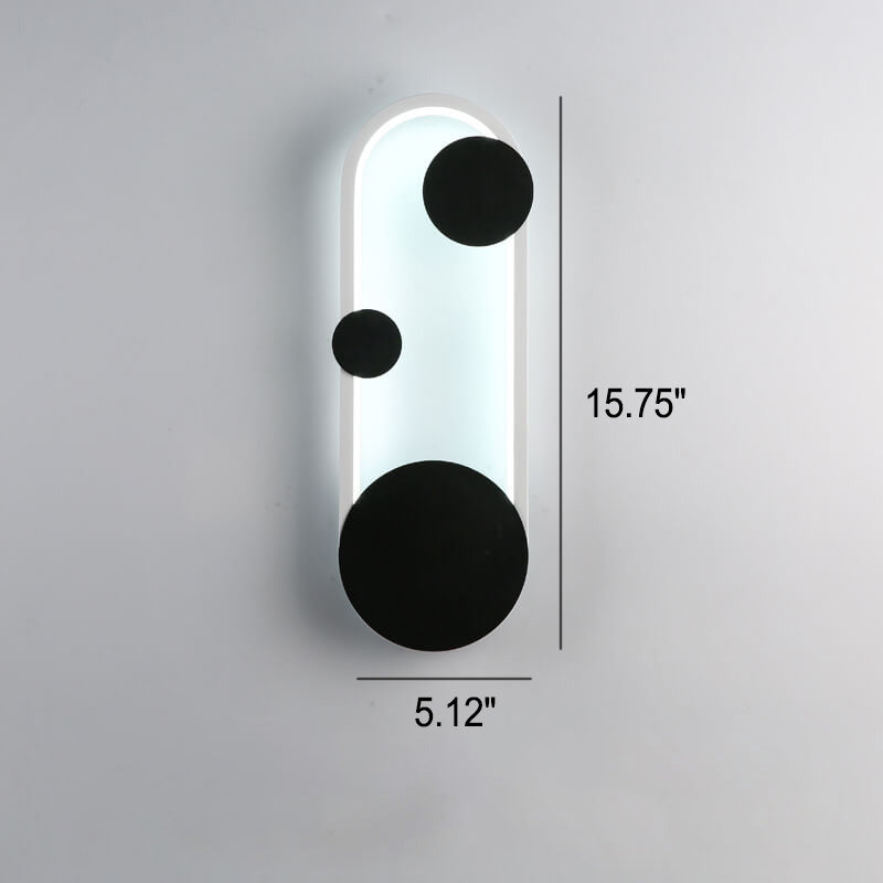 Modern Minimalist Oval Round Ring LED Wall Sconce Lamp