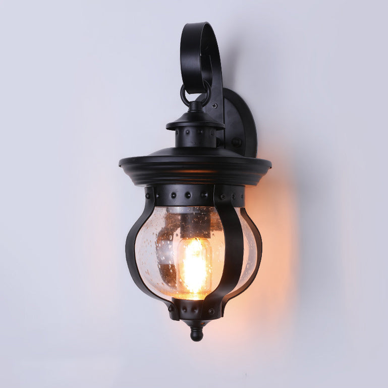 Wasserdichte kreative gebogene Glasschirm LED Außenwandleuchte 