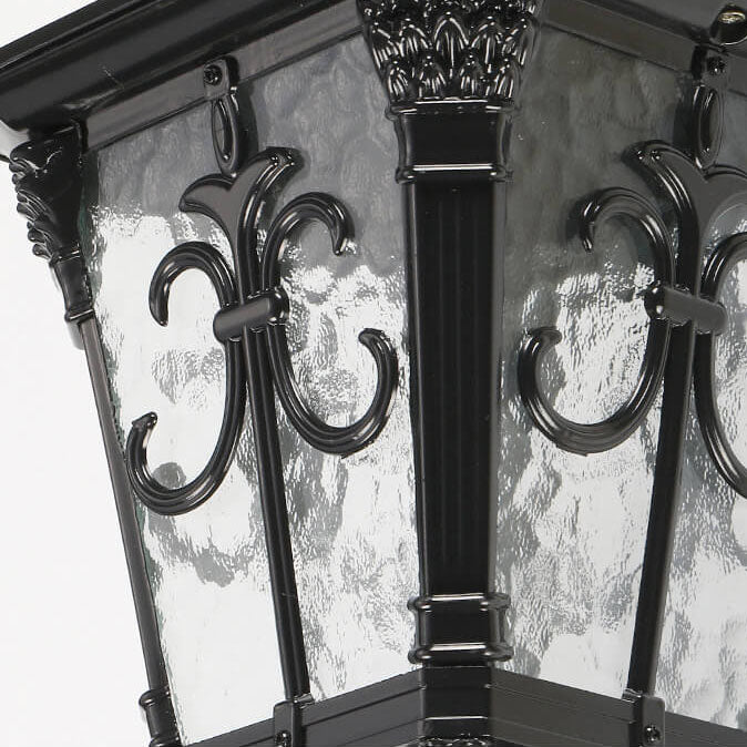 Lampe murale 1 lumière en aluminium moulé sous pression noir rétro Europe pour l&