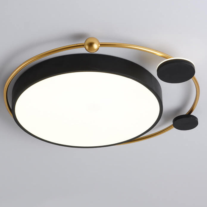 Moderne Luxus Eisen Kreis Ring Acryl Schirm LED Deckenleuchte für Wohnzimmer 