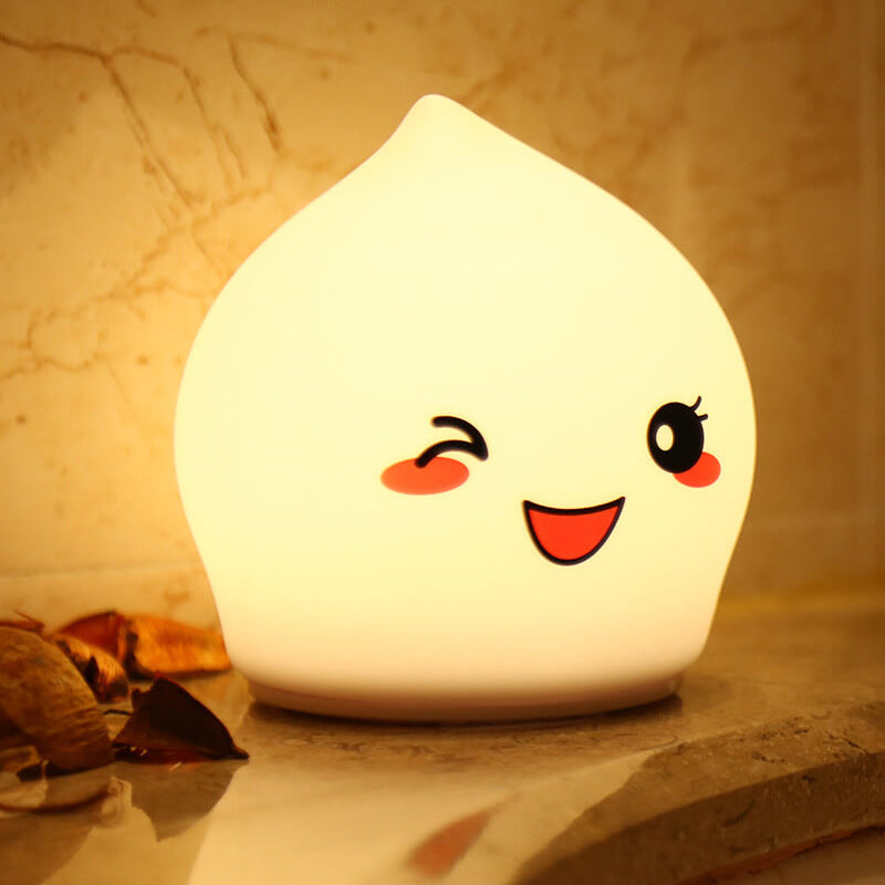 Creative Peach Silicone Night Light USB Charging Table Lamp