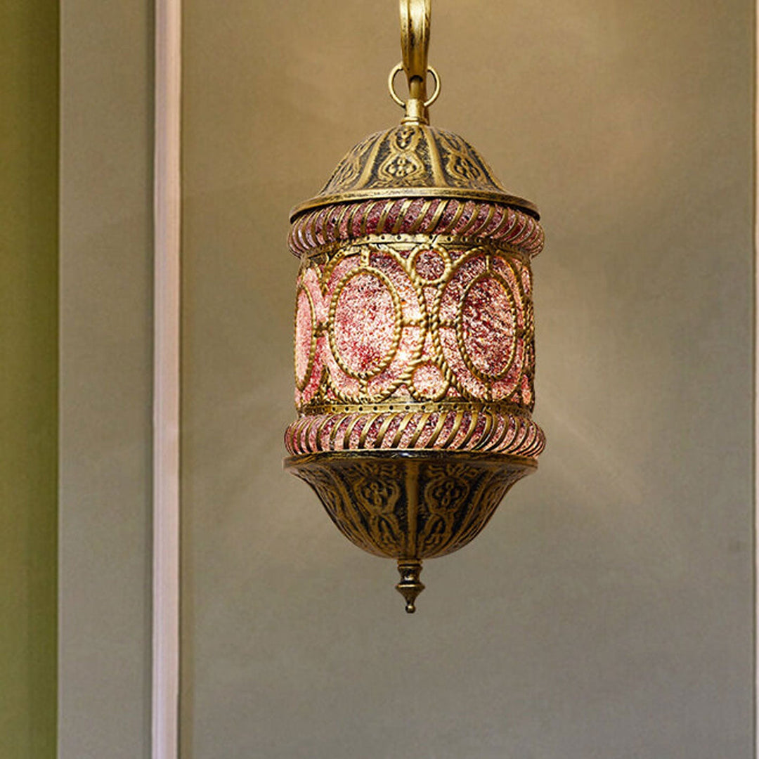 Applique murale 1 lumière en fer creux rose de style d&