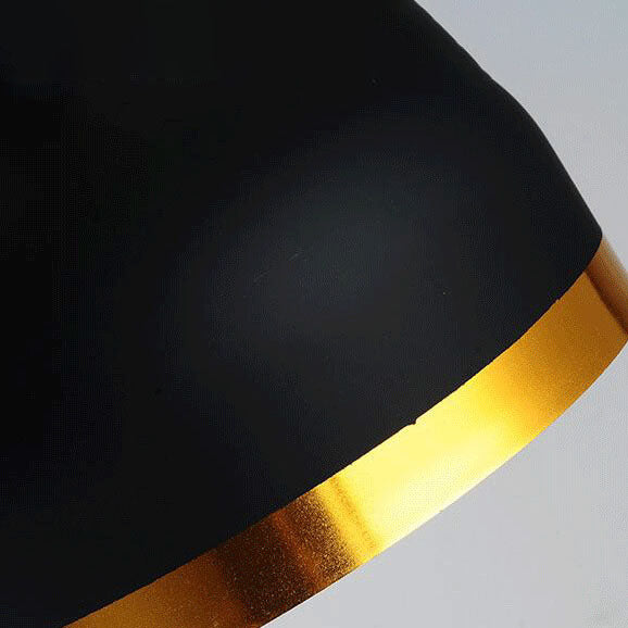 Lustre suspendu moderne en aluminium demi-rond à une lumière 