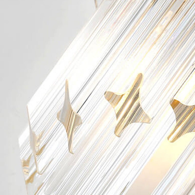 Moderne Luxus Kristall Vier Schichten 4-Licht Wandleuchte 