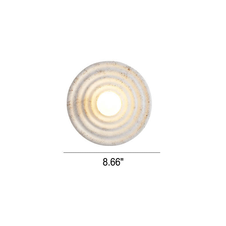 Modern Minimalist Resin Round 1-Light Wall Sconce Lamp