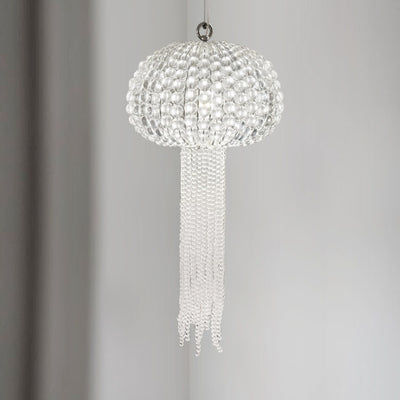 Moderne Leichte Luxus Glas Quallenform 1-Licht Pendelleuchte 