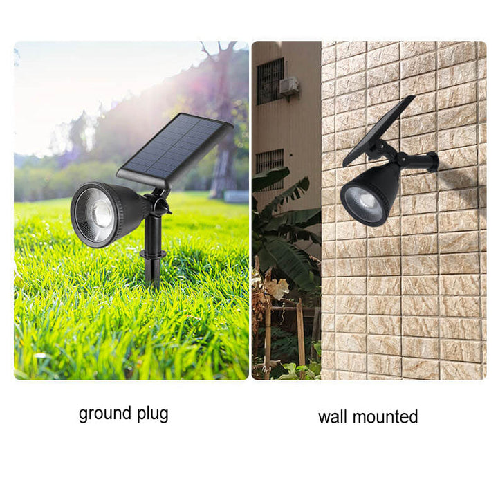 Modern Minimalist Round ABS PS Solar Sunset Spotlight LED Waterproof Garden Ground Insert Landscape Light For Outdoor