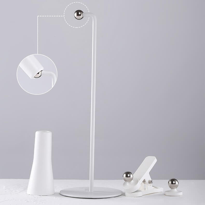 Modern Minimalist ABS Iron Cone White USB Charging Eye Protection LED Desk Lamp For Bedroom