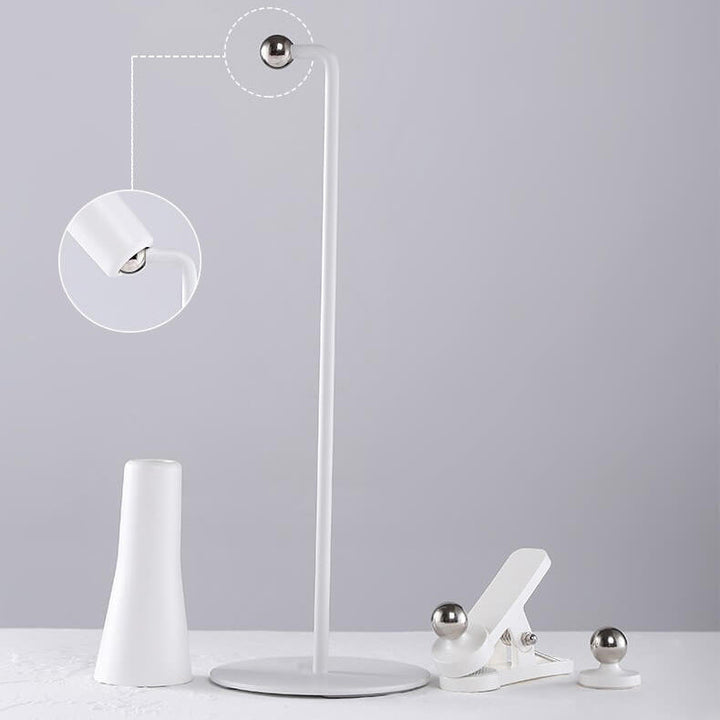 Modern Minimalist ABS Iron Cone White USB Charging Eye Protection LED Desk Lamp For Bedroom