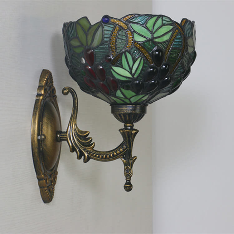 European Vintage Tiffany 1-Light Wall Sconce Lamp