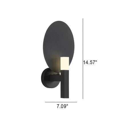 Light Luxury Minimalist Solid Color Oval Hardware Acrylic LED Wall Sconce Lamp