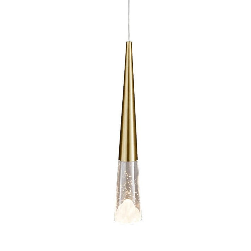 Simple Full Copper Long Wire Slim Tapered Design LED Pendant Light