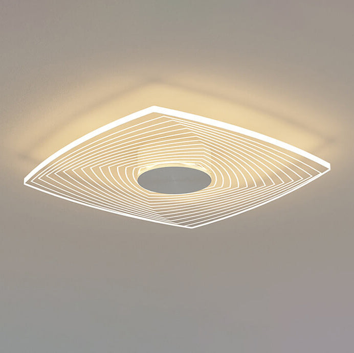 Minimalist Acrylic Round Square LED Flush Mount Ceiling Light
