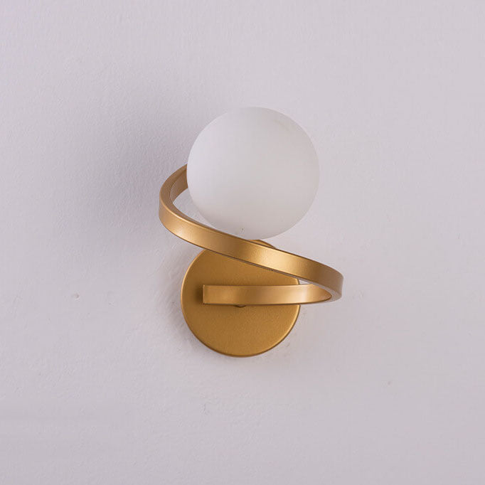 Moderne Eisen gebogene minimalistische 1-Licht Wandleuchte 