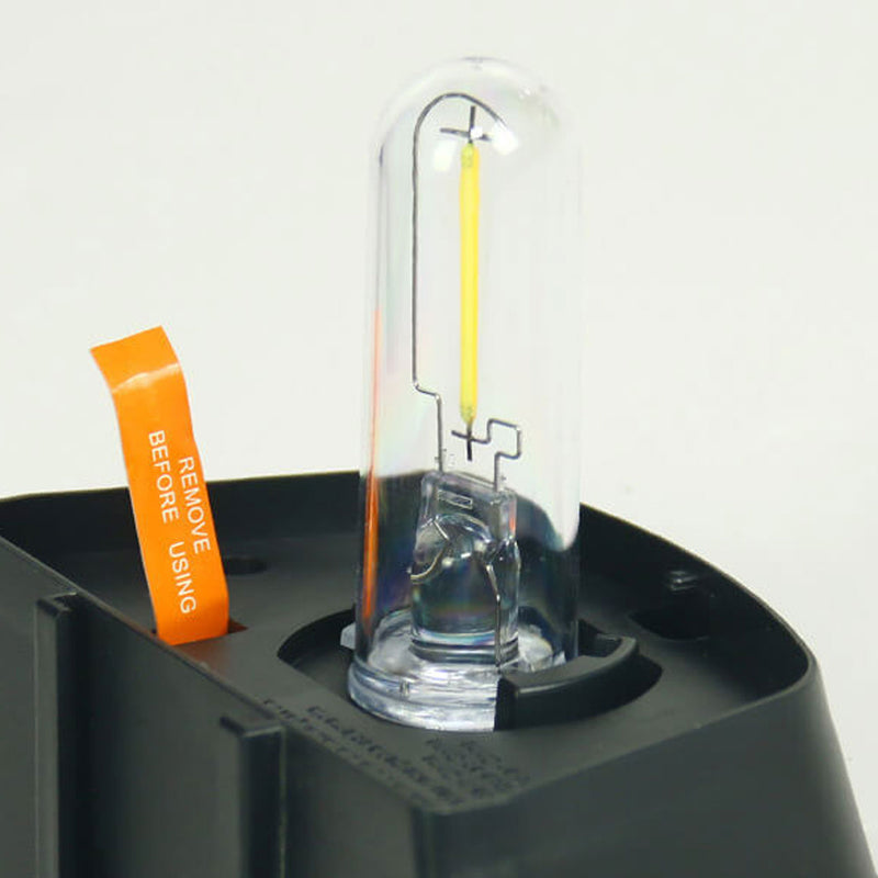 مصباح حائط LED مقاوم للماء في الهواء الطلق على شكل شبه منحرف شفاف ABS للطاقة الشمسية 