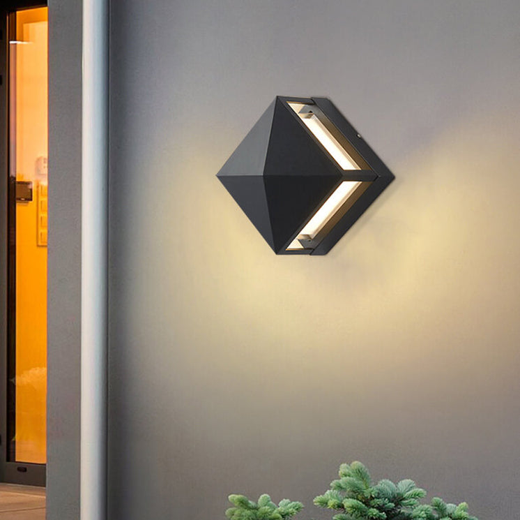 Applique murale LED carrée en aluminium acrylique étanche simple pour l&