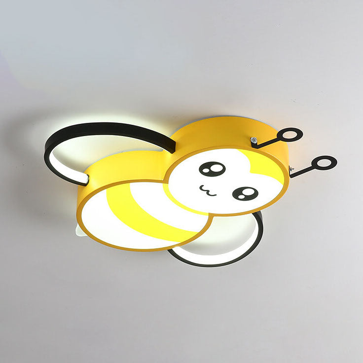 Cartoon Creative Bees Acrylic Iron LED Flush Mount Ceiling Light