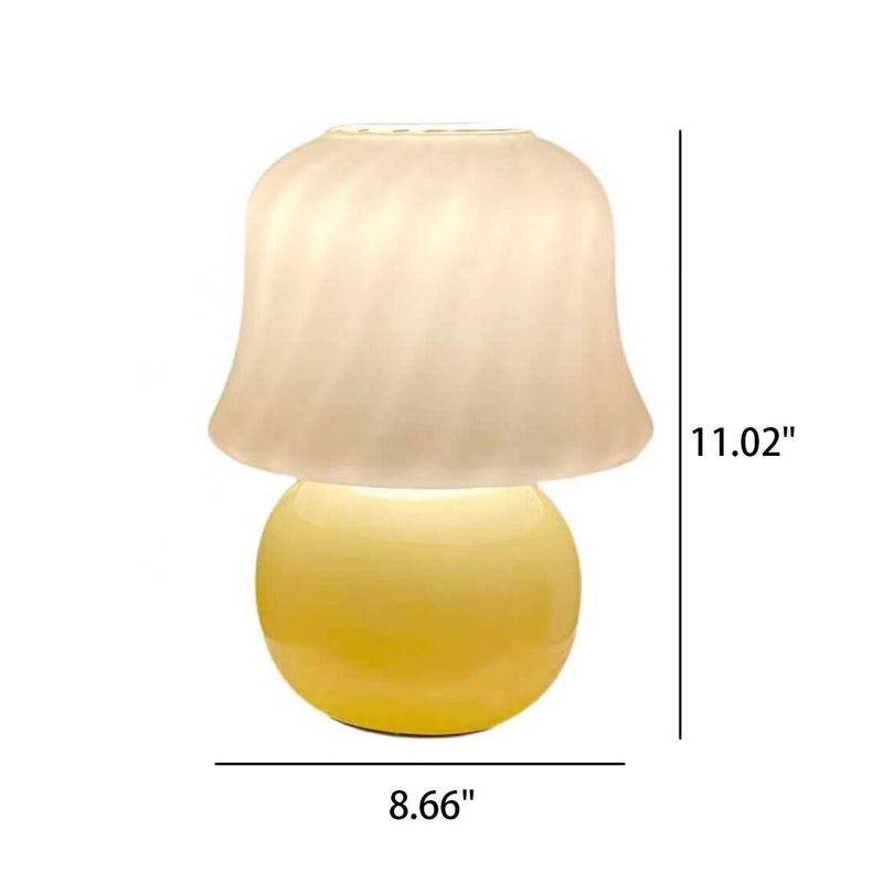 Lampe de Table 1 Lumière Design Champignon Crème Créatif Français 