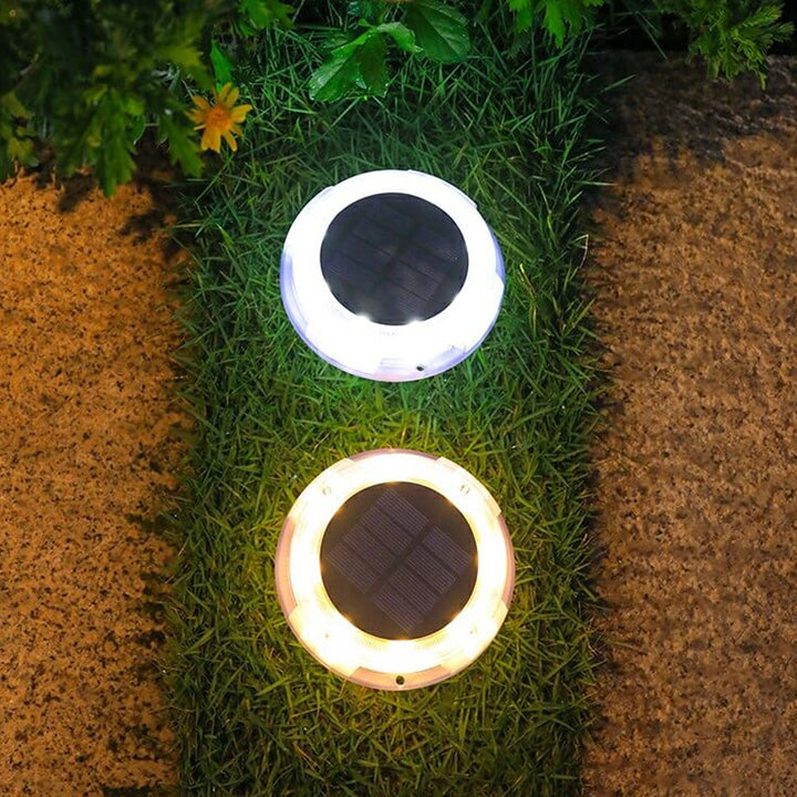 Solar Einfaches Rundes LED Outdoor Wasserdichtes Rasen Eingebettetes Licht 