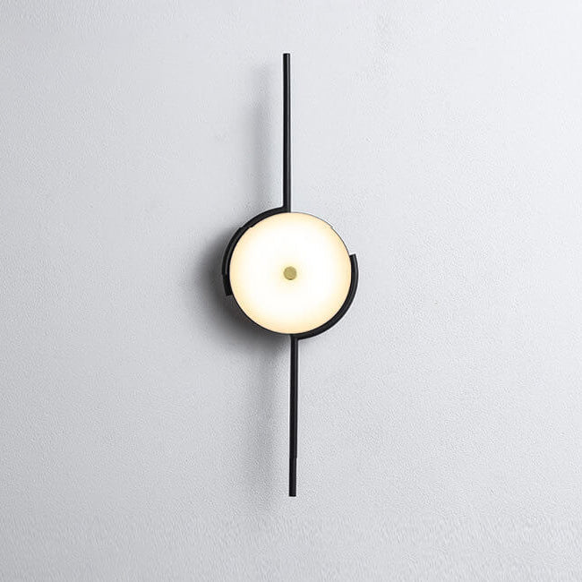 Simple Light Luxury Creative Geometric Round Clock Design 1-Licht-Wandleuchte 