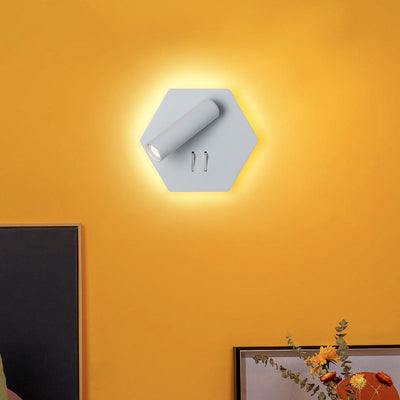 Nordic Light Luxury Hexagonal Spotlight LED Adjustable Wall Sconce Lamp