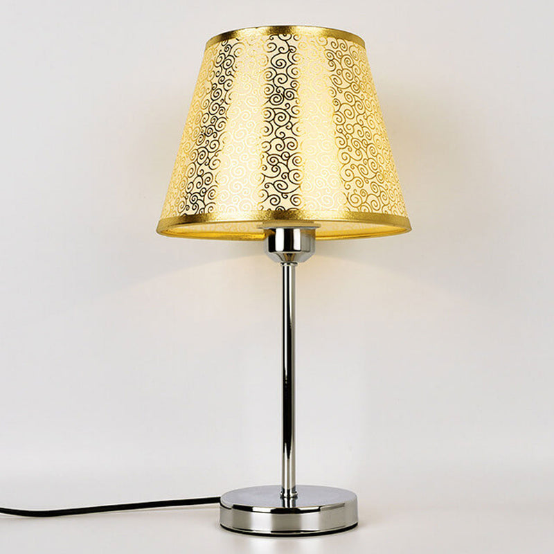 Lampe de table européenne rétro en tissu à 1 lumière 