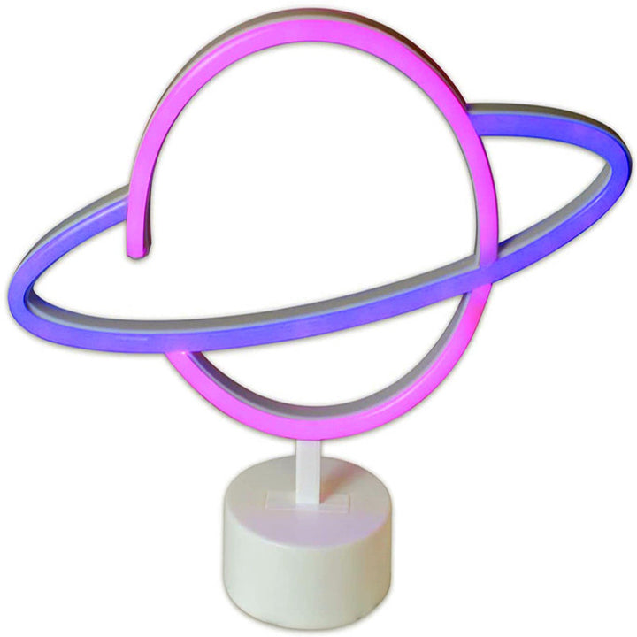 Lampe de table LED en plastique néon créatif moderne Planète 