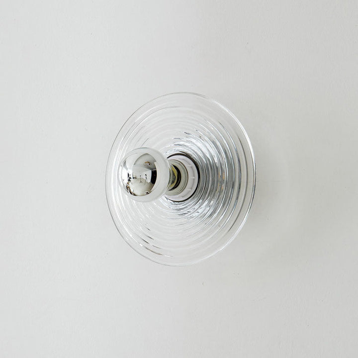 Moderne Art Deco Welle Muster Runde Glas 1-Licht Wand Leuchte Lampe Für Schlafzimmer 